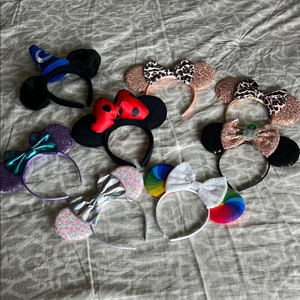 Colorful Disney-Inspired Headband Set of 8